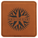 Rawhide 4" x 4" Square Laserable Leatherette Coaster