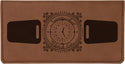 Dark Brown 6 3/4" x 3 1/2" Laserable Leatherette Checkbook Cover