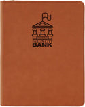 Rawhide 9 1/2" x 12" with Zipper Laserable Leatherette Portfolio with Notepad