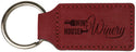 Rose 2 3/4" x 1 1/4" Laserable Leatherette Rectangle Keychain