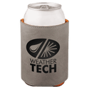 Gray 3 3/4" Laserable Leatherette Beverage Holder
