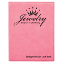 Pink 7" x 9" Laserable Leatherette Small Portfolio with Notepad