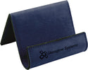 Blue/Black 3 1/2" x 2 1/2" Laserable Leatherette Holder Easel