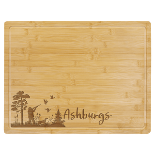 19 3/4" x 15" Bamboo Cutting Board with Drip Ring
