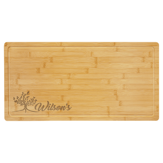 23 3/4" x 12" Bamboo Cutting Board with Drip Ring
