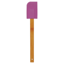 Purple Silicone Spatula with Bamboo 11 3/4" Handle