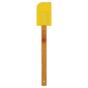 Yellow Silicone Spatula with Bamboo 11 3/4" Handle