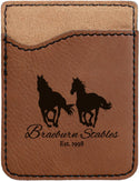 Dark Brown Laserable Leatherette Phone Wallet