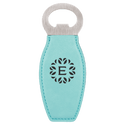 Teal Laserable Leatherette Bottle Opener with Magnet