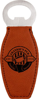 Rawhide Laserable Leatherette Bottle Opener with Magnet