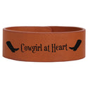 Rawhide 9 1/2" x 1" Laserable Leatherette Cuff Bracelet