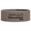 Gray 9 1/2" x 1" Laserable Leatherette Cuff Bracelet