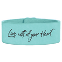 Teal 9 1/2" x 1" Laserable Leatherette Cuff Bracelet