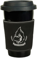 Black/Silver 3" Laserable Leatherette Mug Sleeve
