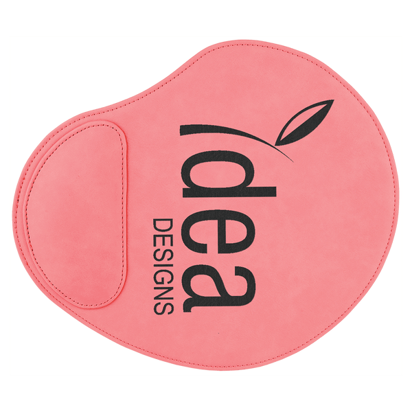 Pink 9" x 10 1/4" Laserable Leatherette Mouse Pad