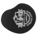 Black/Silver 9" x 10 1/4" Laserable Leatherette Mouse Pad