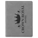 Gray 4 1/4" x 5 1/2" Laserable Leatherette Passport Holder