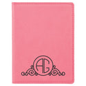 Pink 4 1/4" x 5 1/2" Laserable Leatherette Passport Holder
