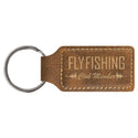 Rustic/Gold 2 3/4" x 1 1/4" Laserable Leatherette Rectangle Keychain