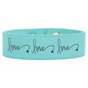 Teal 8 1/2" x 3/4" Laserable Leatherette Youth Cuff Bracelet