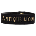 Black/Gold 8 1/2" x 3/4" Laserable Leatherette Youth Cuff Bracelet
