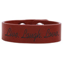 Rose 8 1/2" x 3/4" Laserable Leatherette Youth Cuff Bracelet
