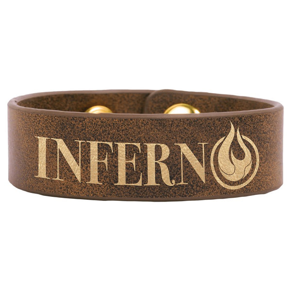 Rustic/Gold 8 1/2" x 3/4" Laserable Leatherette Youth Cuff Bracelet