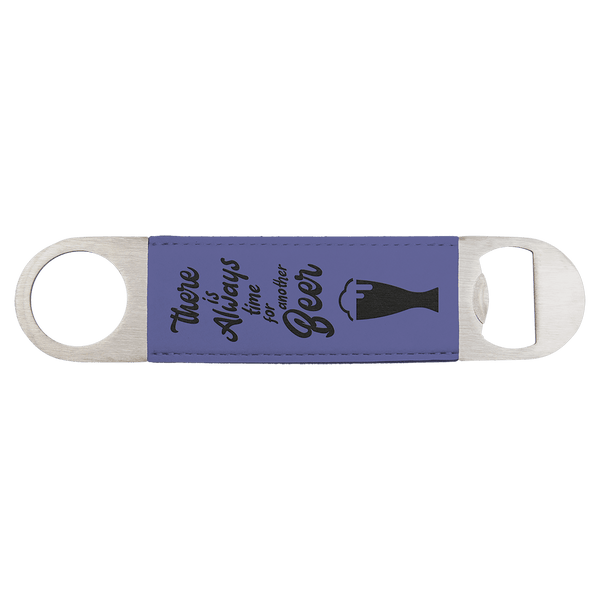 Purple 1 1/2" x 7" Laserable Leatherette Bottle Opener