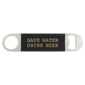 Black/Gold 1 1/2" x 7" Laserable Leatherette Bottle Opener