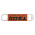 Basketball 1 1/2" x 7" Laserable Leatherette Bottle Opener