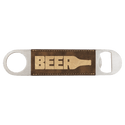 Rustic/Gold 1 1/2" x 7" Laserable Leatherette Bottle Opener