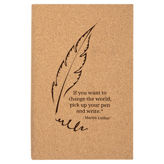 5 1/4" x 8 1/4" Cork Journal with Lined Notepad