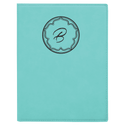 Teal 7" x 9" Laserable Leatherette Small Portfolio with Notepad