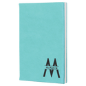 Teal 5 1/4" x 8 1/4" Laserable Leatherette Journal with Lined Notepad