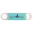 Teal 1 1/2" x 7" Laserable Leatherette Bottle Opener
