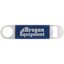 Blue/Silver 1 1/2" x 7" Laserable Leatherette Bottle Opener