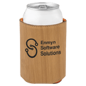 Bamboo 3 3/4" Laserable Leatherette Beverage Holder