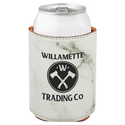 White Marble 3 3/4" Laserable Leatherette Beverage Holder