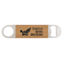 Bamboo 1 1/2" x 7" Laserable Leatherette Bottle Opener