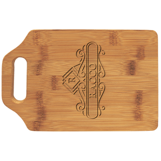 9" x 6" Bamboo Cutting Board with Handle