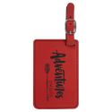 Red 4 1/4" x 2 3/4" Laserable Leatherette Luggage Tag