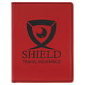 Red 4 1/4" x 5 1/2" Laserable Leatherette Passport Holder