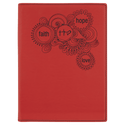 Red 7" x 9" Laserable Leatherette Small Portfolio with Notepad