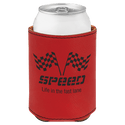 Red 3 3/4" Laserable Leatherette Beverage Holder