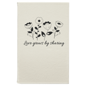 White/Black 5 1/4" x 8 1/4" Laserable Leatherette Journal with Lined Notepad