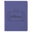 Purple 4 1/4" x 5 1/2" Laserable Leatherette Passport Holder