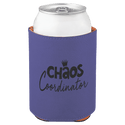 Purple 3 3/4" Laserable Leatherette Beverage Holder