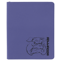 Purple 9 1/2" x 12" with Zipper Laserable Leatherette Portfolio with Notepad