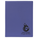 Purple 7" x 9" Laserable Leatherette Small Portfolio with Notepad