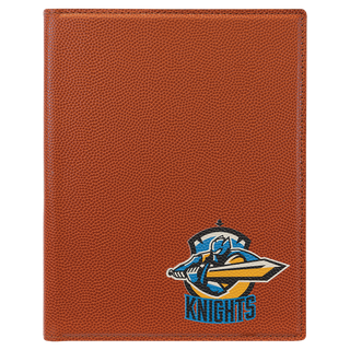 7" x 9" Basketball Laserable Leatherette Small Portfolio with Notepad